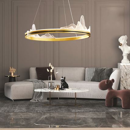 Lámpara LED colgante LED/35W/230V 3000K dorado