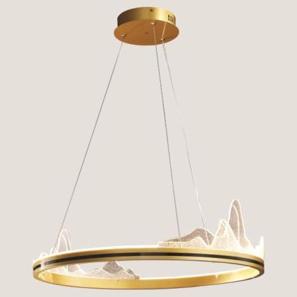 Lámpara LED colgante LED/35W/230V 3000K dorado