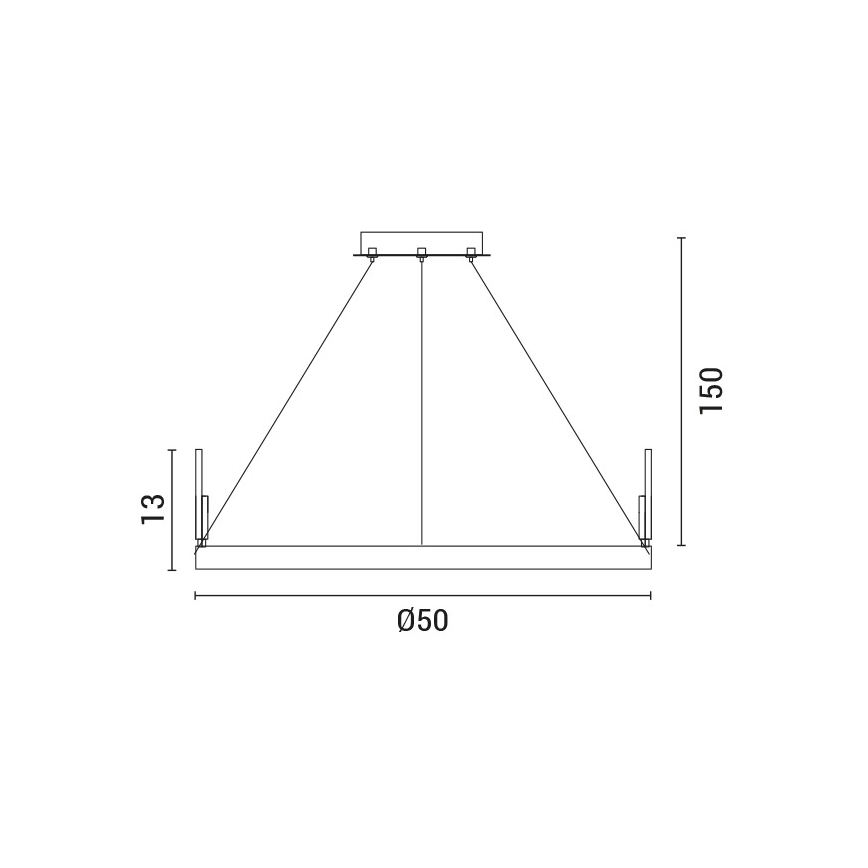 Lámpara LED colgante LED/35W/230V 3000K dorado