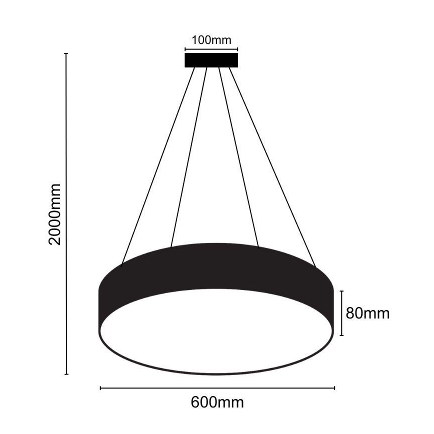 Lámpara LED colgante LED/35W/230V 4000K diá. 60 cm