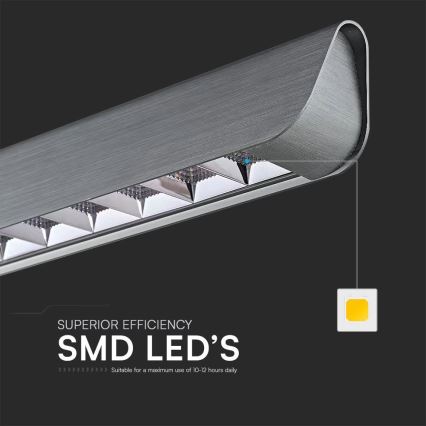 Lámpara LED colgante LED/36W/230V 3000/4000/6400K antracita