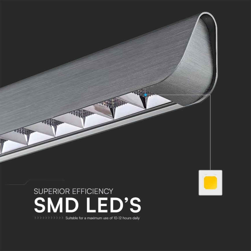 Lámpara LED colgante LED/36W/230V 3000/4000/6400K antracita