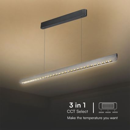 Lámpara LED colgante LED/36W/230V 3000/4000/6400K antracita