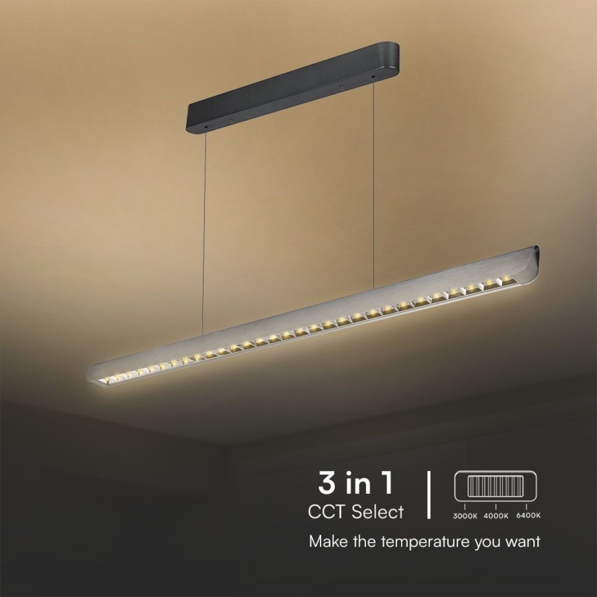 Lámpara LED colgante LED/36W/230V 3000/4000/6400K antracita