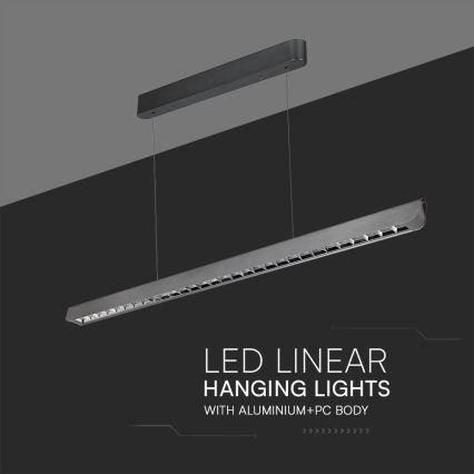 Lámpara LED colgante LED/36W/230V 3000/4000/6400K antracita