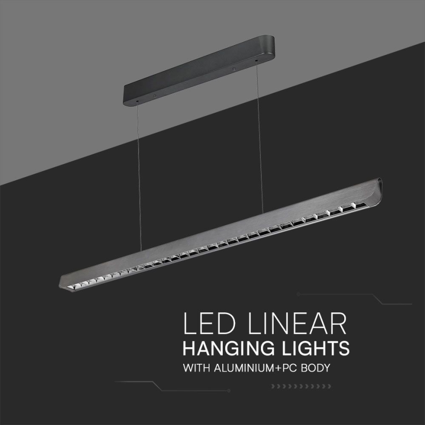 Lámpara LED colgante LED/36W/230V 3000/4000/6400K antracita