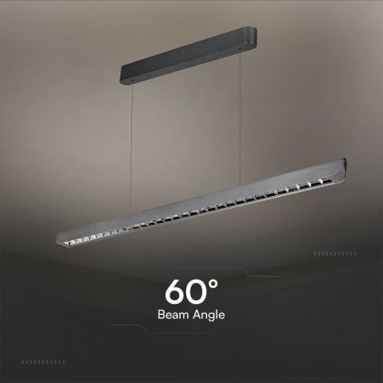 Lámpara LED colgante LED/36W/230V 3000/4000/6400K antracita