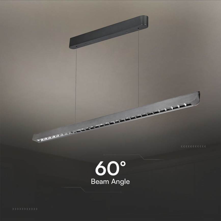 Lámpara LED colgante LED/36W/230V 3000/4000/6400K antracita