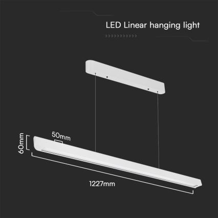Lámpara LED colgante LED/36W/230V 3000/4000/6400K blanco