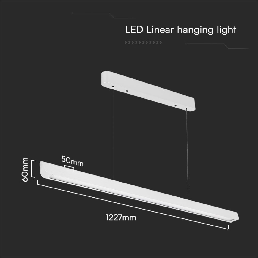 Lámpara LED colgante LED/36W/230V 3000/4000/6400K blanco