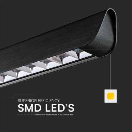 Lámpara LED colgante LED/36W/230V 3000/4000/6400K negro