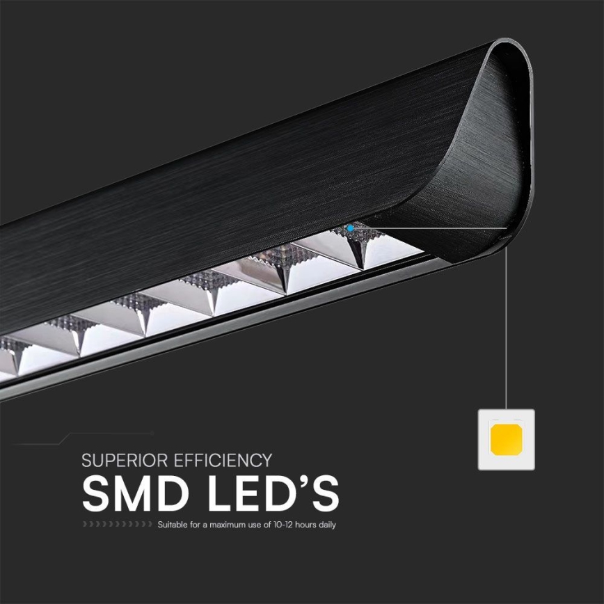 Lámpara LED colgante LED/36W/230V 3000/4000/6400K negro