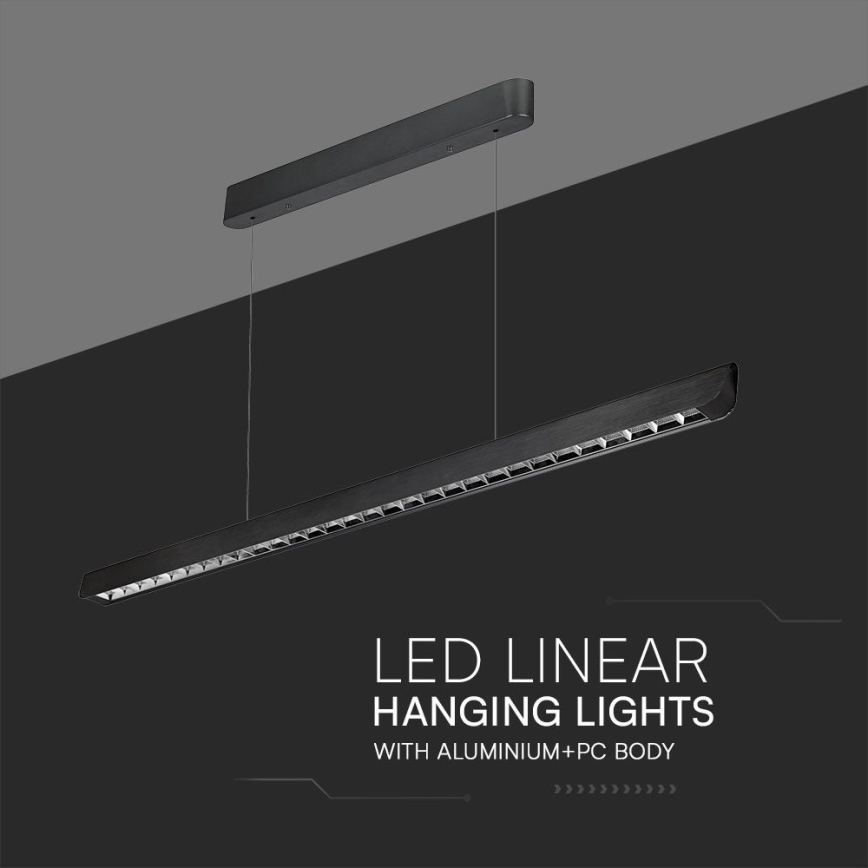 Lámpara LED colgante LED/36W/230V 3000/4000/6400K negro