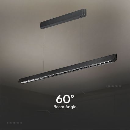 Lámpara LED colgante LED/36W/230V 3000/4000/6400K negro