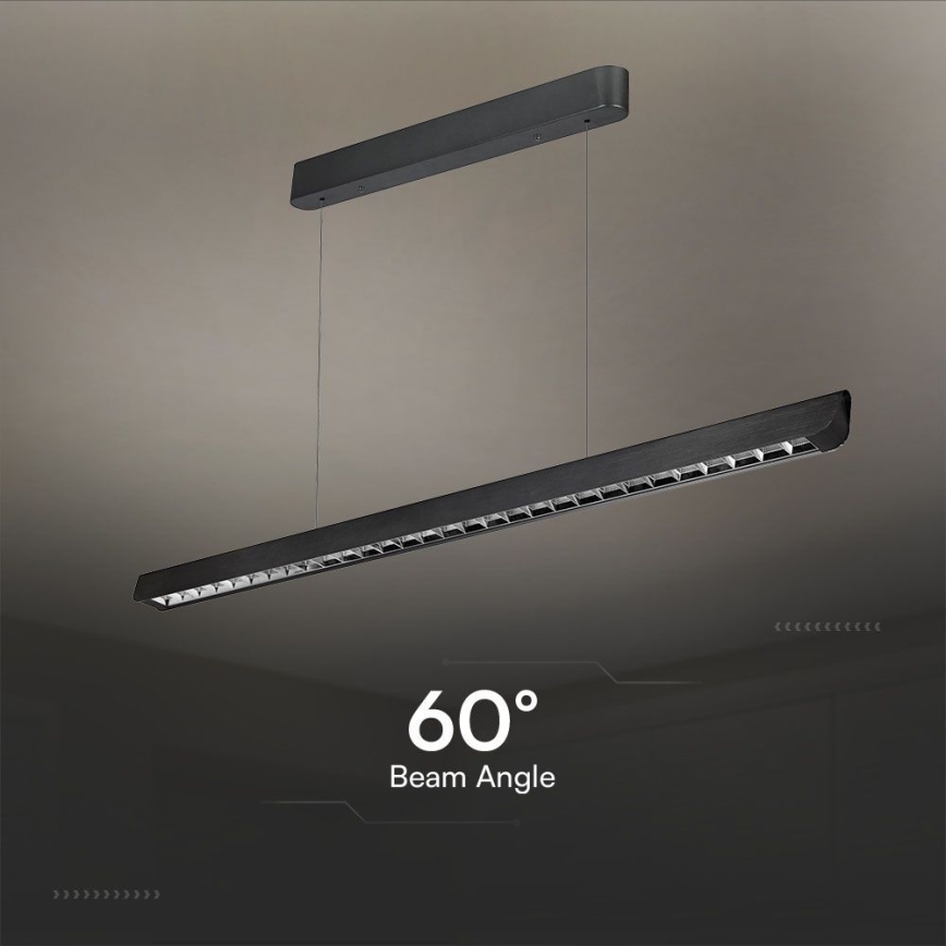 Lámpara LED colgante LED/36W/230V 3000/4000/6400K negro
