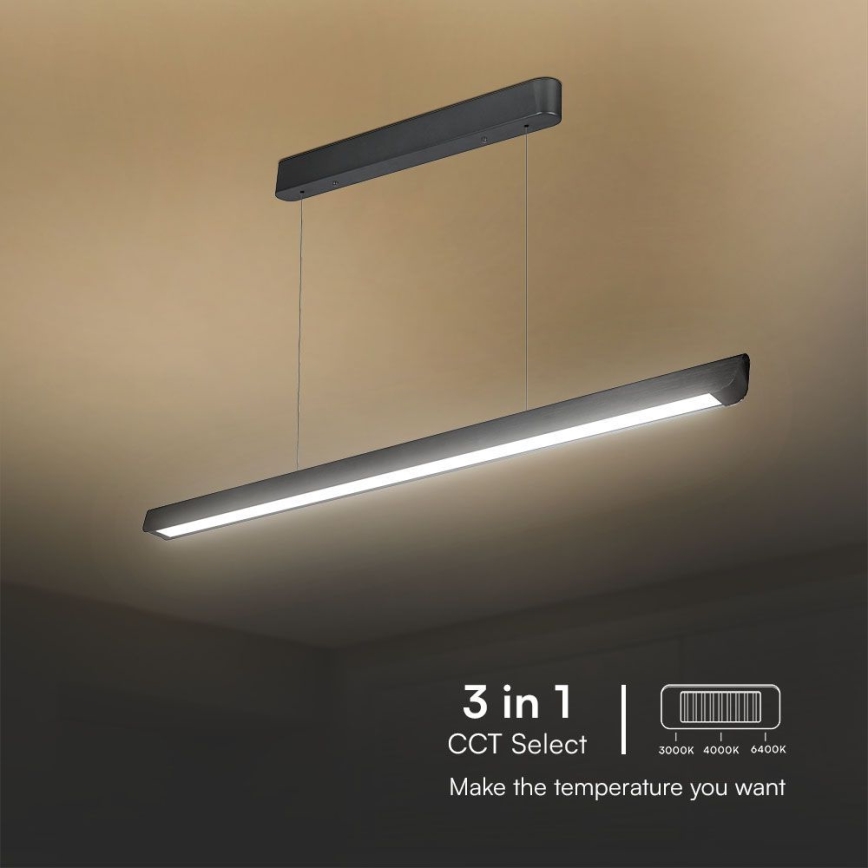 Lámpara LED colgante LED/36W/230V 3000/4000/6400K negro