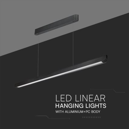 Lámpara LED colgante LED/36W/230V 3000/4000/6400K negro