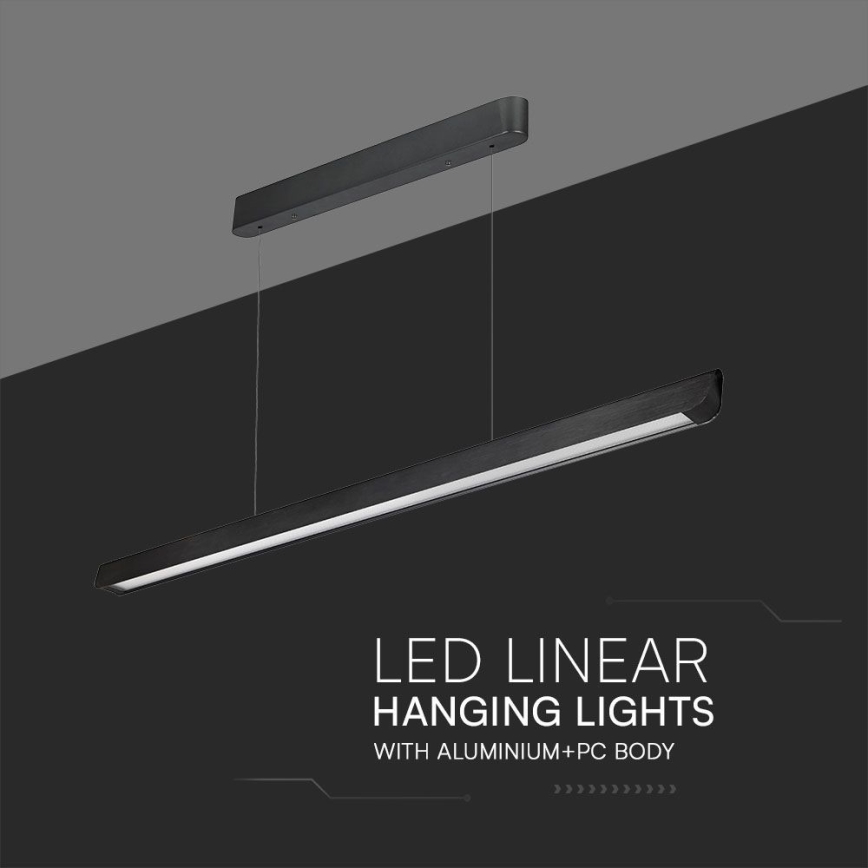 Lámpara LED colgante LED/36W/230V 3000/4000/6400K negro