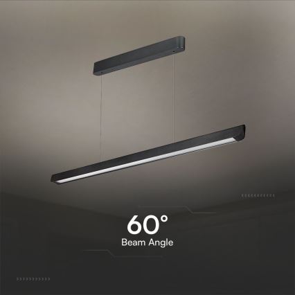 Lámpara LED colgante LED/36W/230V 3000/4000/6400K negro