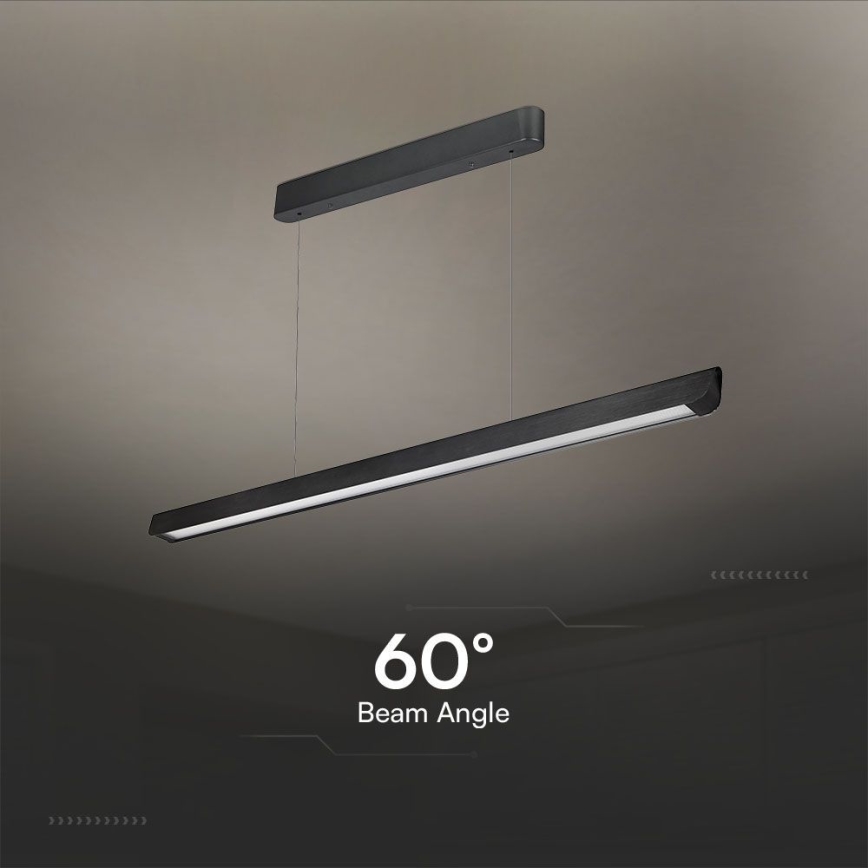Lámpara LED colgante LED/36W/230V 3000/4000/6400K negro
