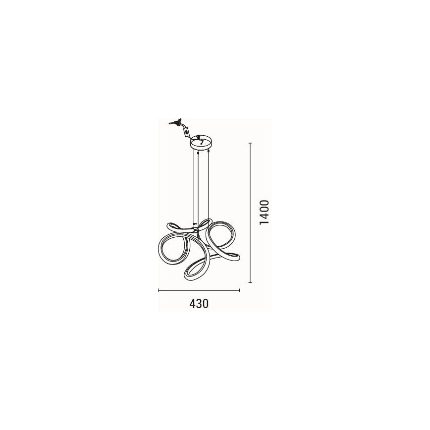 Lámpara LED colgante LED/38W/230V 3000K