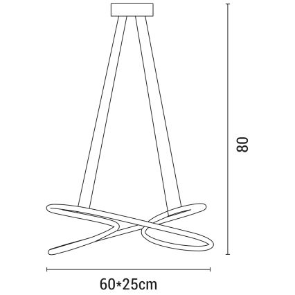 Lámpara LED colgante LED/40W/230V 4000K negro