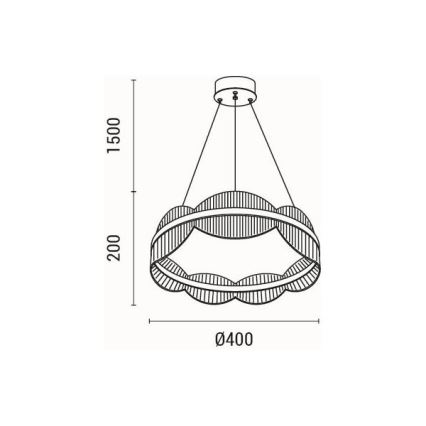 Lámpara LED colgante LED/48W/230V 3000K