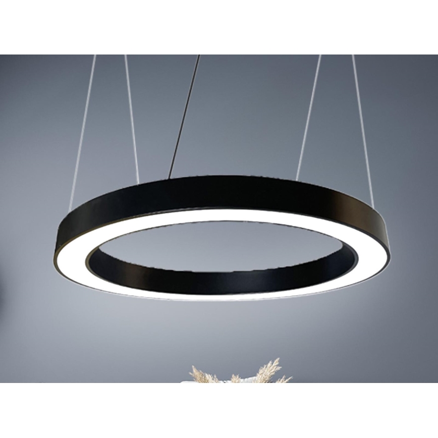 Lámpara LED colgante LED/50W/230V 4000K diá. 100 cm negro