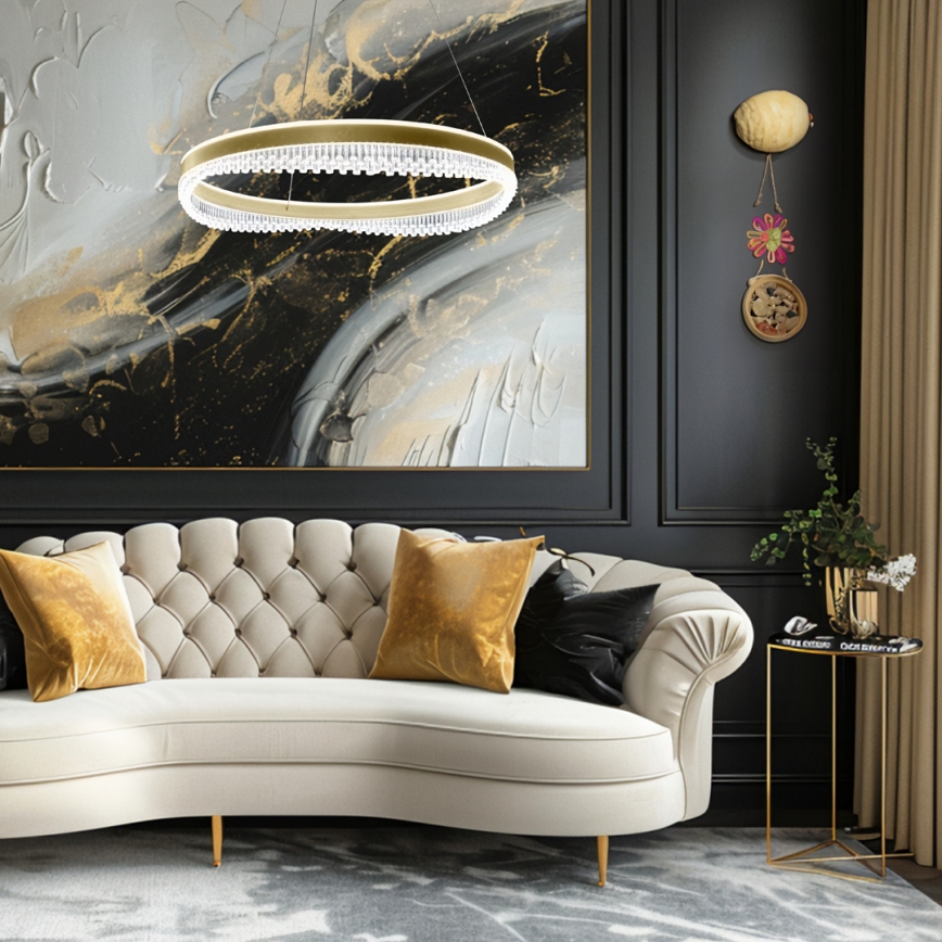 Lámpara LED colgante LED/52W/230V diá. 60 cm dorado