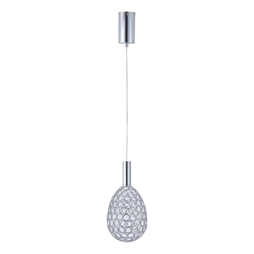 Lámpara LED colgante LED/6,3W/230V 3000K cromo brillante diá. 14 cm