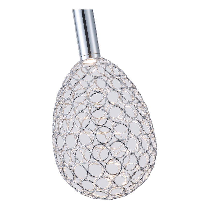 Lámpara LED colgante LED/6,3W/230V 3000K cromo brillante diá. 14 cm