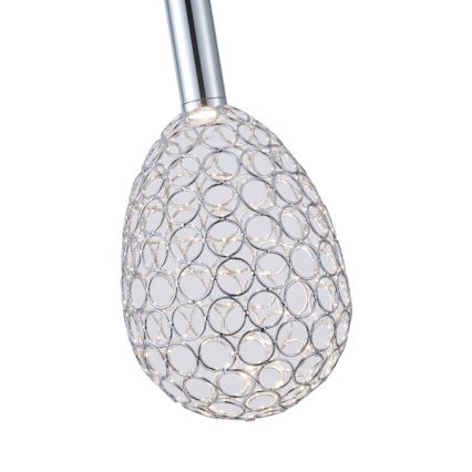 Lámpara LED colgante LED/6,3W/230V 3000K cromo brillante diá. 14 cm