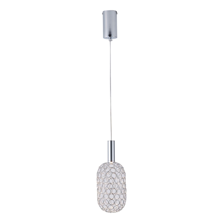 Lámpara LED colgante LED/6,3W/230V 3000K cromo brillante diá. 20 cm