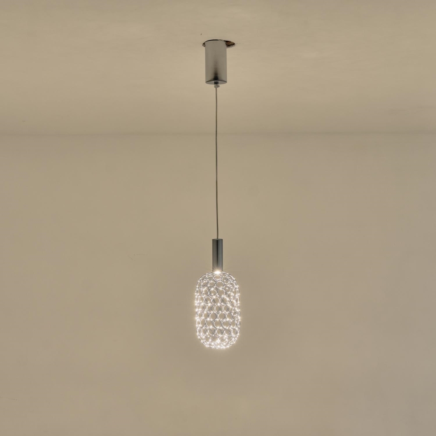Lámpara LED colgante LED/6,3W/230V 3000K cromo brillante diá. 20 cm