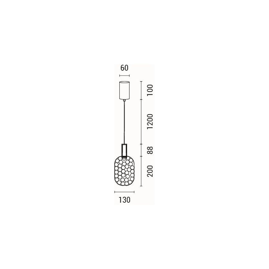 Lámpara LED colgante LED/6,3W/230V 3000K cromo brillante diá. 20 cm