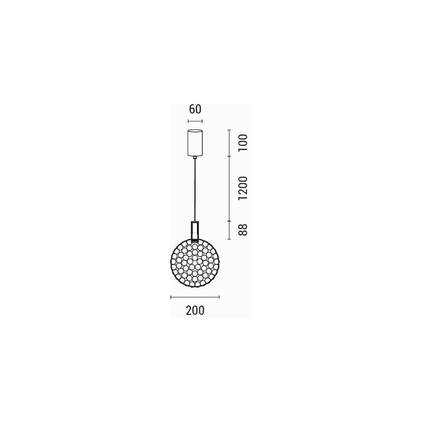 Lámpara LED colgante LED/6,3W/230V 3000K cromo brillante diá. 20 cm