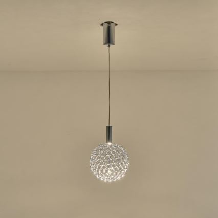 Lámpara LED colgante LED/6,3W/230V 3000K cromo brillante diá. 25 cm