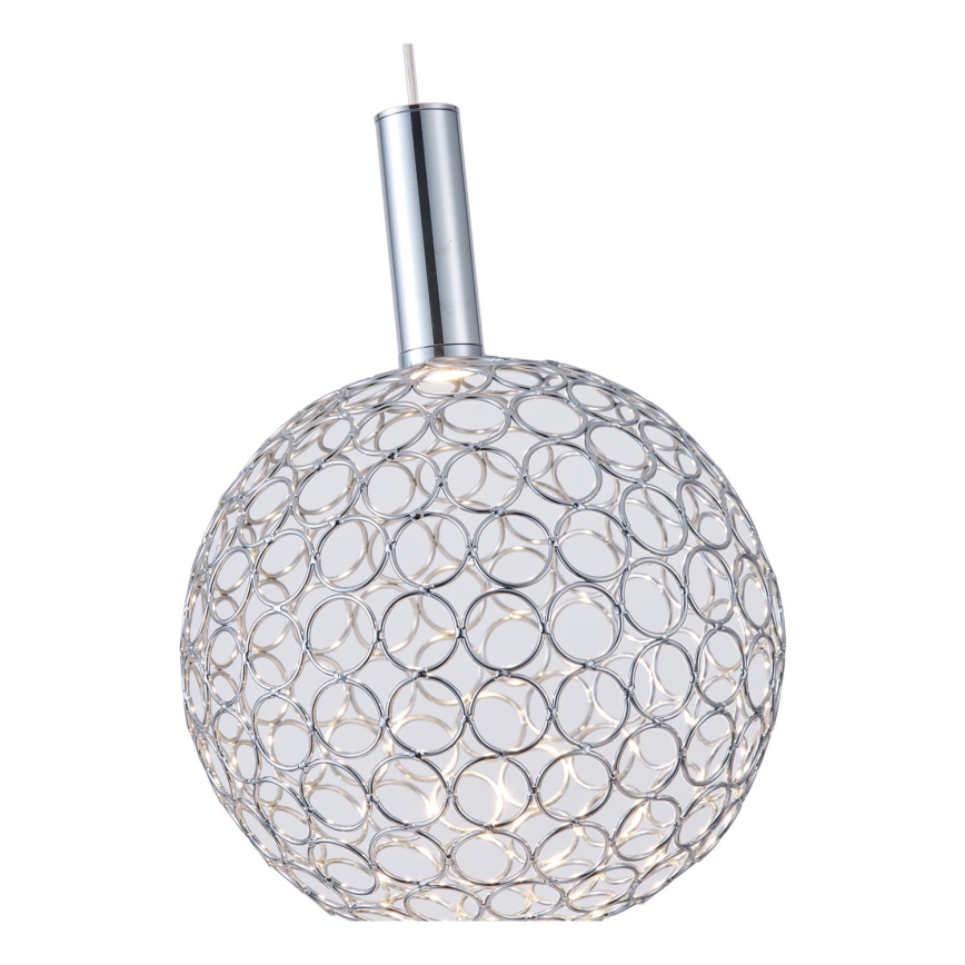 Lámpara LED colgante LED/6,3W/230V 3000K cromo brillante diá. 25 cm