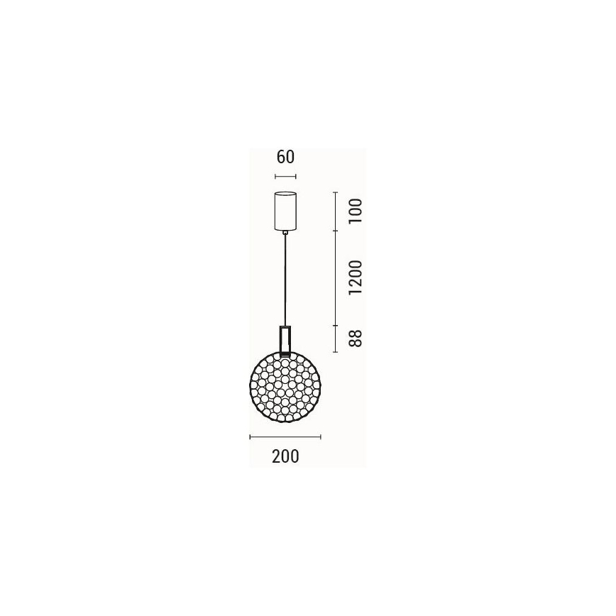 Lámpara LED colgante LED/6,3W/230V 3000K cromo brillante diá. 25 cm