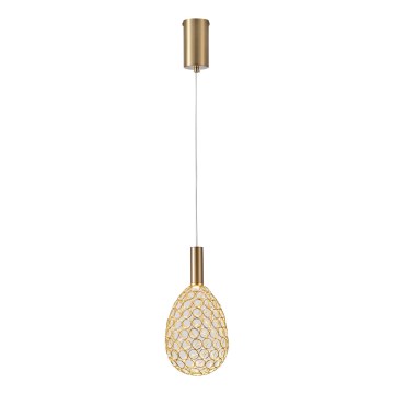 Lámpara LED colgante LED/6,3W/230V 3000K dorado diá. 14 cm
