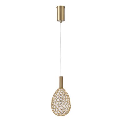 Lámpara LED colgante LED/6,3W/230V 3000K dorado diá. 14 cm