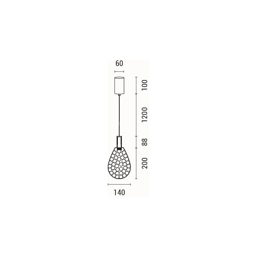 Lámpara LED colgante LED/6,3W/230V 3000K dorado diá. 14 cm