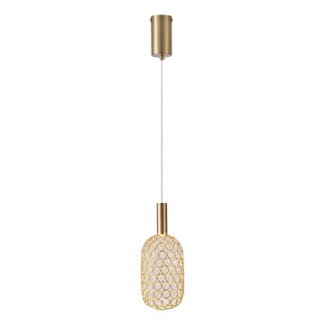 Lámpara LED colgante LED/6,3W/230V 3000K dorado diá. 20 cm