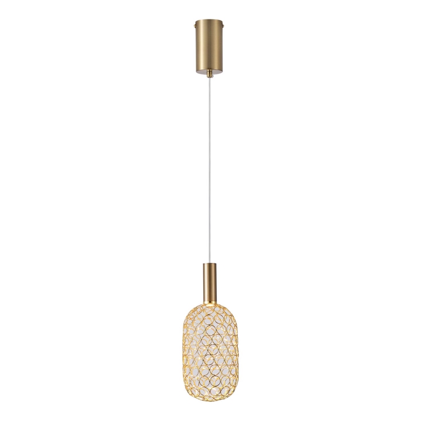 Lámpara LED colgante LED/6,3W/230V 3000K dorado diá. 20 cm