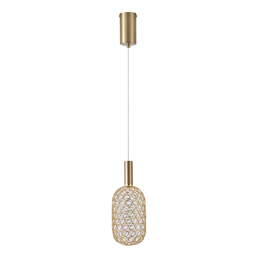 Lámpara LED colgante LED/6,3W/230V 3000K dorado diá. 20 cm