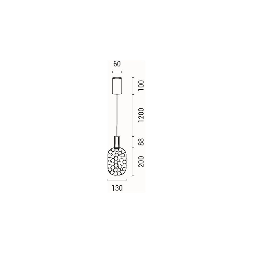 Lámpara LED colgante LED/6,3W/230V 3000K dorado diá. 20 cm