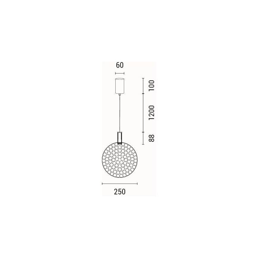 Lámpara LED colgante LED/6,3W/230V 3000K dorado diá. 25 cm