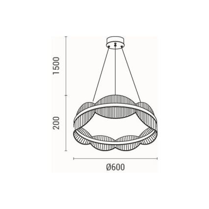 Lámpara LED colgante LED/60W/230V 3000K