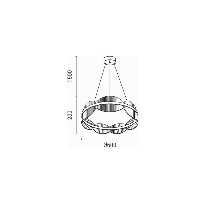 Lámpara LED colgante LED/60W/230V 3000K
