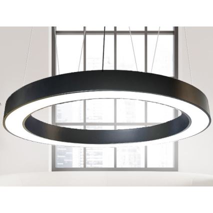 Lámpara LED colgante LED/60W/230V 4000K diá. 120 cm negro